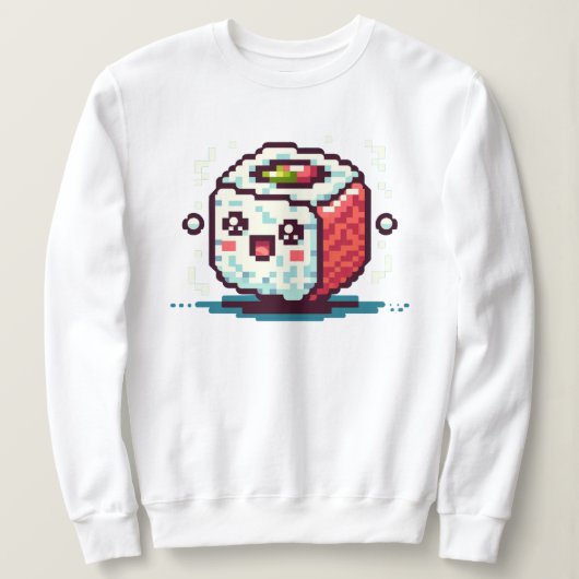 Sweatshirt Rouleau de Sushi 8 Bits Pixel - Jolie Conception D (Design devant)