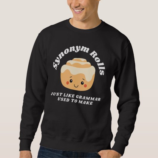 Sweatshirt Rouleaux de synonymes comme la grammaire utilisée (Devant)