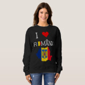 Sweatshirt Roumain Je t'aime Roumanie (Devant entier)