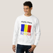 Sweatshirt Roumanie et drapeau roumain Personnalisé (Devant entier)