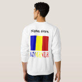 Sweatshirt Roumanie et drapeau roumain Personnalisé (Dos entier)