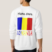 Sweatshirt Roumanie et drapeau roumain personnalisés (Dos)