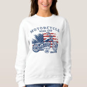 Sweatshirt Route de moto Route 66 Sturgis ou Bust (Devant)