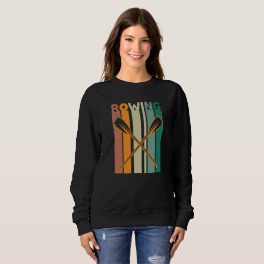 Sweatshirt Rowing Retro Vintage Sunset (Devant entier)
