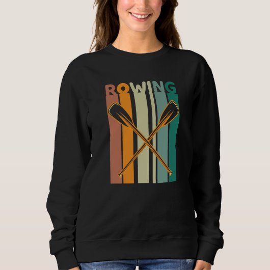 Sweatshirt Rowing Retro Vintage Sunset (Devant)