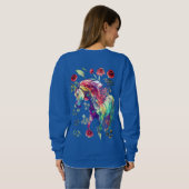 Sweatshirt (Royal Blue) Chats Unicorn tendance à la mode (Dos entier)