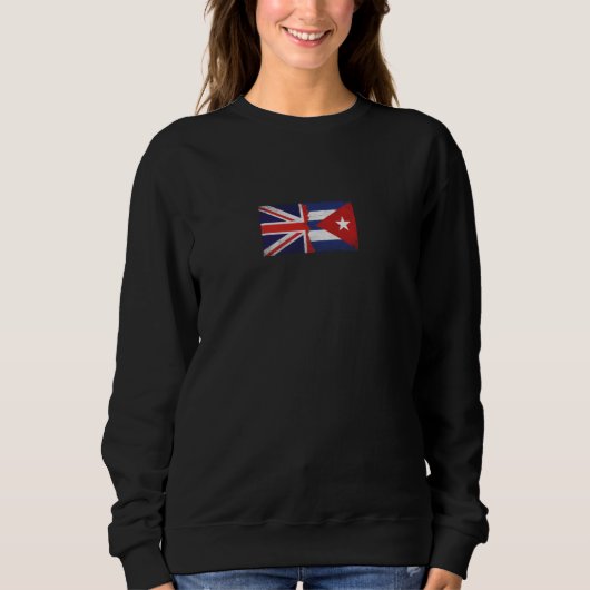 Sweatshirt Royaume-Uni Cuba Drapeaux - British Cuba (Devant)
