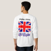 Sweatshirt Royaume-Uni Drapeau noir Personnalisation (Dos entier)