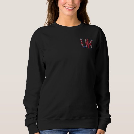 Sweatshirt Royaume-Uni Union Jack British Drapeau Typographie (Devant)