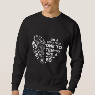 Sweatshirt Rpg Rôle Jouer Idée Saint-Valentin D20 Heart Shap