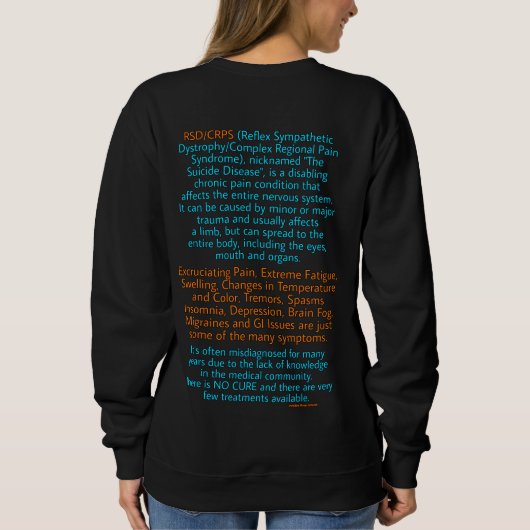 Sweatshirt RSD/CRPS WARRIOR...Lisa (Dos)
