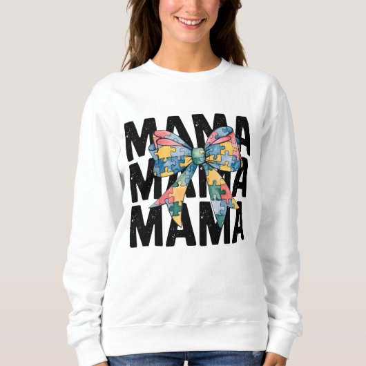 Sweatshirt Ruban Autisme Mama (Devant)