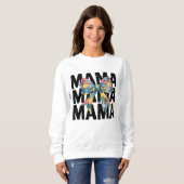 Sweatshirt Ruban Autisme Mama (Devant entier)