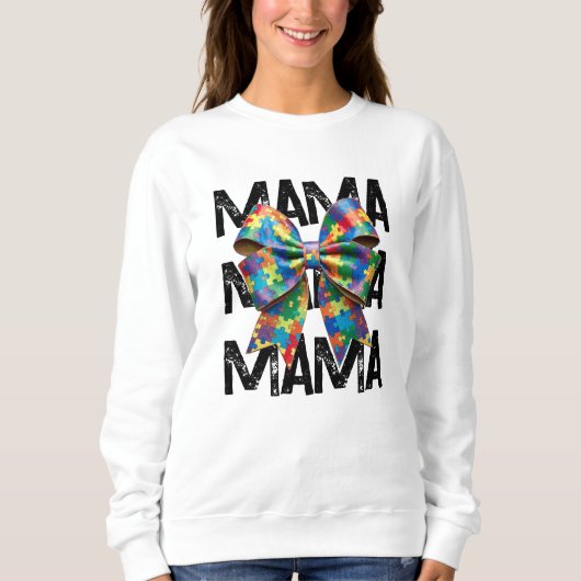 Sweatshirt Ruban Autisme Mama (Devant)