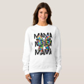 Sweatshirt Ruban Autisme Mama (Devant entier)