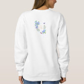 Sweatshirt Ruban Chic Monogramme Rose Bleue (Dos)