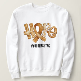 Sweatshirt Ruban de sensibilisation à l'espoir Ambre Hashtag 
