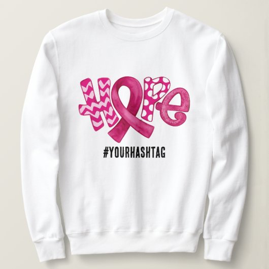 Sweatshirt Ruban de sensibilisation à l'espoir Hashtag person (Design devant)