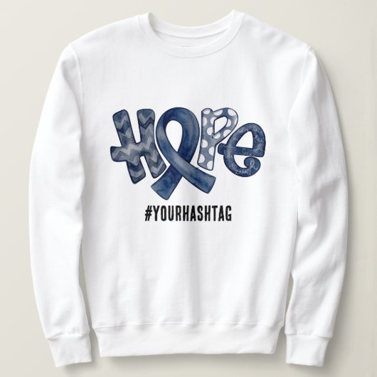 Sweatshirt Ruban de sensibilisation à l'espoir Hashtag person (Design devant)
