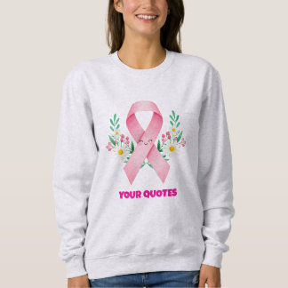 Sweatshirt Ruban de sensibilisation au cancer du sein rose so