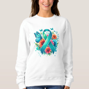 Sweatshirt Ruban de sensibilisation Turquoise Myasthenia Grav