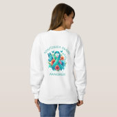 Sweatshirt Ruban de sensibilisation Turquoise Myasthenia Grav (Dos entier)