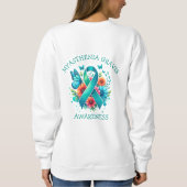 Sweatshirt Ruban de sensibilisation Turquoise Myasthenia Grav (Dos)