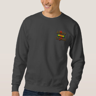 Sweatshirt Ruban de service de combattant de Vietnam, ARMÉE