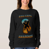 Sweatshirt Ruban du feu et de glace de CONSCIENCE de RSD/CRPS (Devant)
