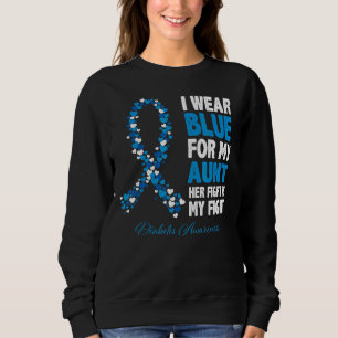 Sweatshirt Ruban Je Porte Du Bleu Pour Tante Son Combat Est M