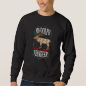 Sweatshirt Rudolph Le Renne De Viande Rouge (Devant)