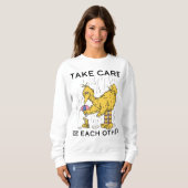 Sweatshirt Rue Sésame | Big Bird Prenez soin de vous (Devant entier)