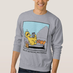 Sweatshirt Rue Sésame   Big Bird Relax Refresh Recharge