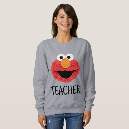 Sweatshirt Rue Sésame | Elmo Face Teacher (Devant entier)
