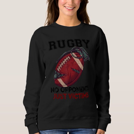 Sweatshirt Rugby Pas D'Opposants Juste Des Victimes (Devant)