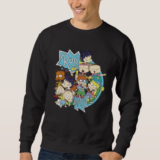 Sweatshirt Rugrats Spliced Character Group Shots Vintage Fron (Devant)