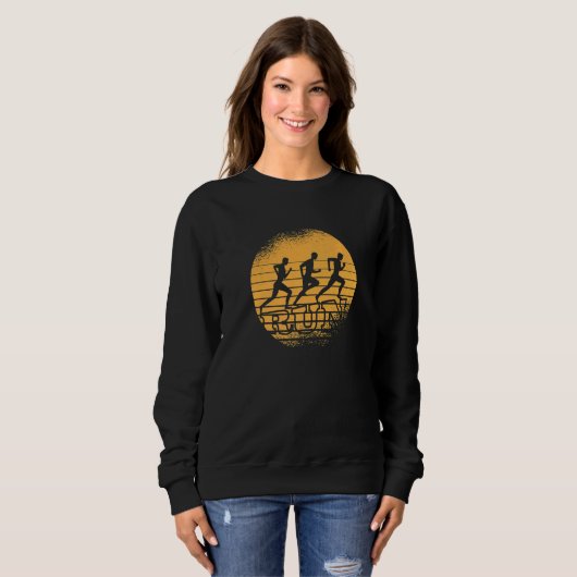 Sweatshirt Run jogging Sunset Runner athletes marathon runnin (Devant entier)