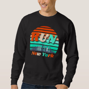 Sweatshirt Run New York Sunrise City Silhouette Celebrate Run