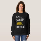 Sweatshirt Runner Jogging Manger Sleep Run Répéter (Devant entier)
