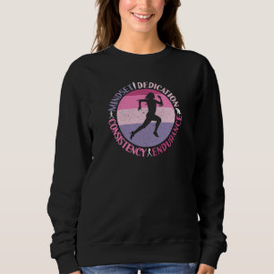 Sweatshirt Running Mindset - Citation d'endurance de la fille