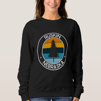 Sweatshirt Ruskin Nebraska NE USA City Pride Retro Sunset