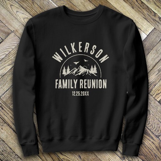 Sweatshirt Russe Famille Réunion Cabine Woods Retro