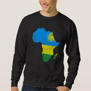 Sweatshirt Rwanda Drapeau Afrique Continent Silhouette Cadeau