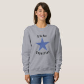 Sweatshirt S Is For Superstar - Étoile Bleue Clair (Devant entier)