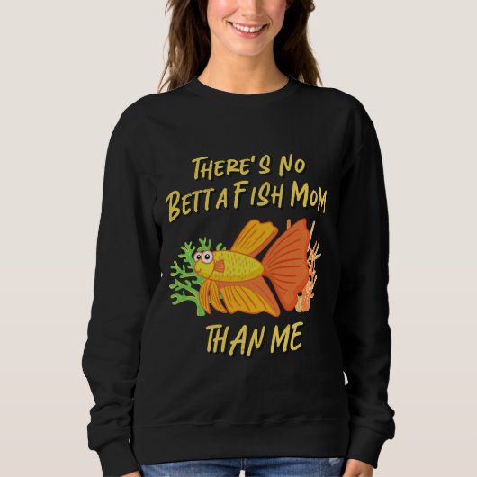 Sweatshirt S Pas De Betta Fish Maman Que Moi 434 (Devant)