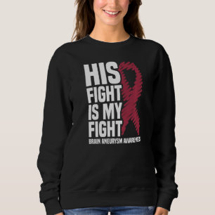 Sweatshirt Sa Lutte Est Ma Lutte Contre L'Anévrisme Du Cervea