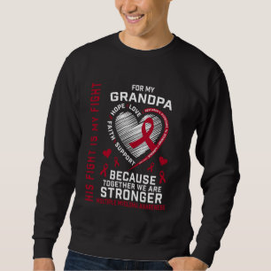 Sweatshirt Sa lutte est ma lutte Papy Ruban Myélome Multiple