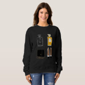 Sweatshirt Sac à rabat classique noir de marque de luxe Perfu (Devant entier)
