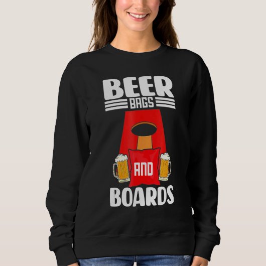 Sweatshirt Sacs et planches à bière Cornhole (Devant)