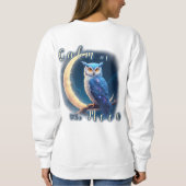 Sweatshirt Sage comme un hibou, Calme comme la lune (Dos)